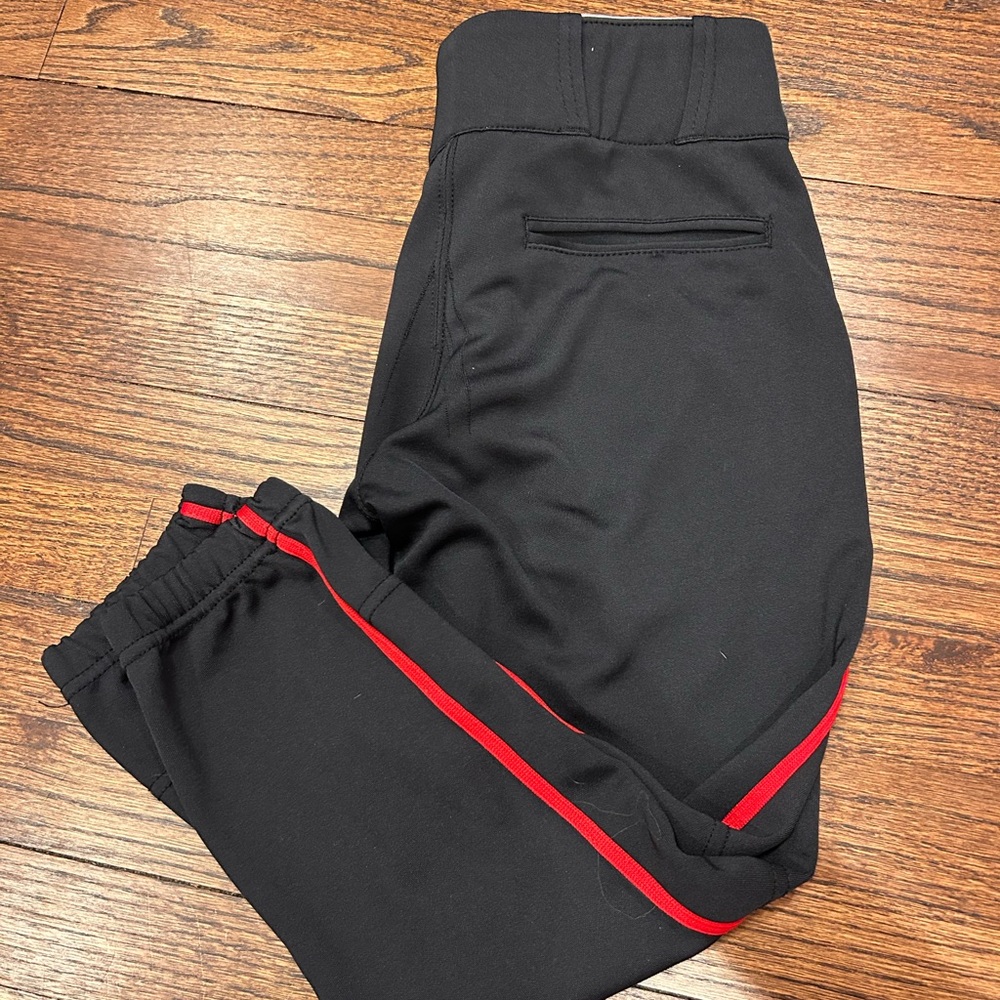 Black Champro Softball pants with Red Stripe